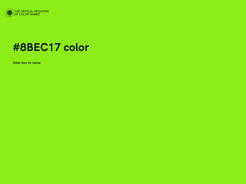 #8BEC17 color image