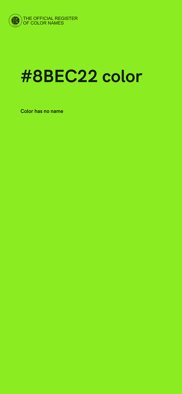 #8BEC22 color image