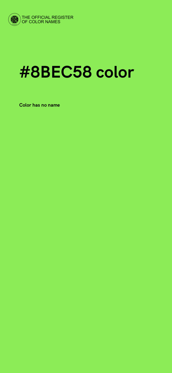 #8BEC58 color image