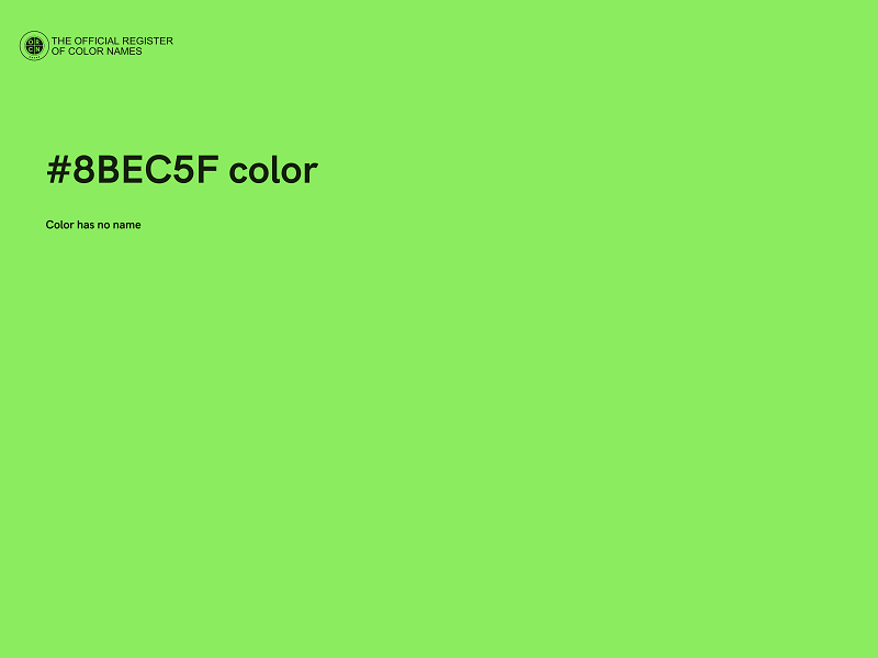 #8BEC5F color image