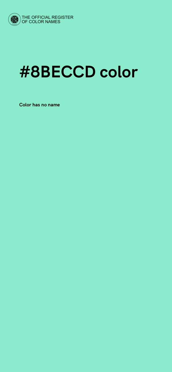 #8BECCD color image