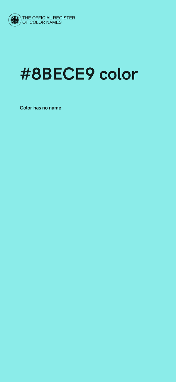 #8BECE9 color image