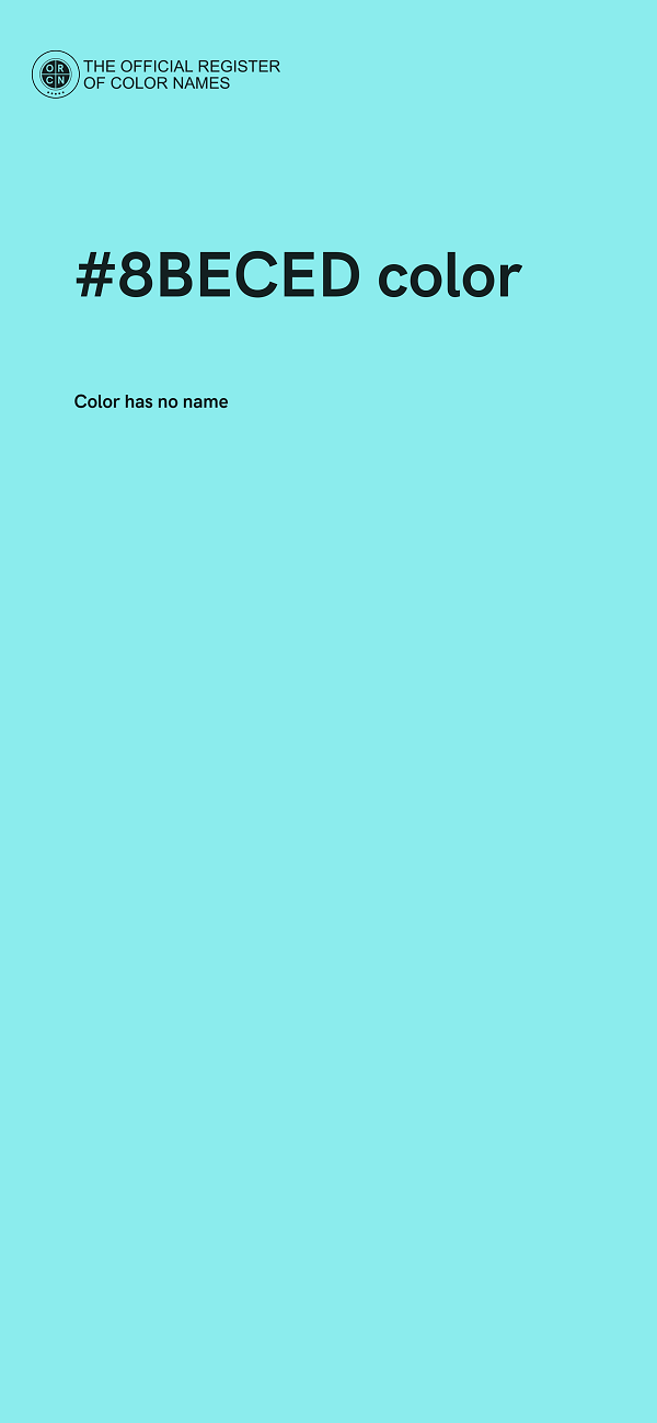 #8BECED color image