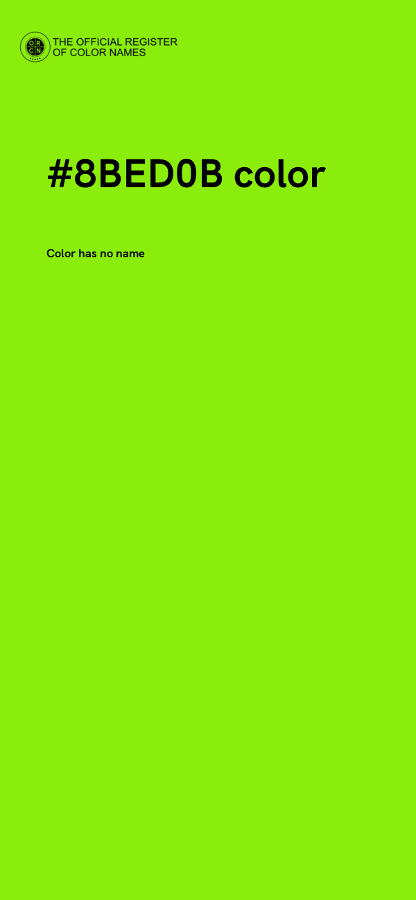 #8BED0B color image