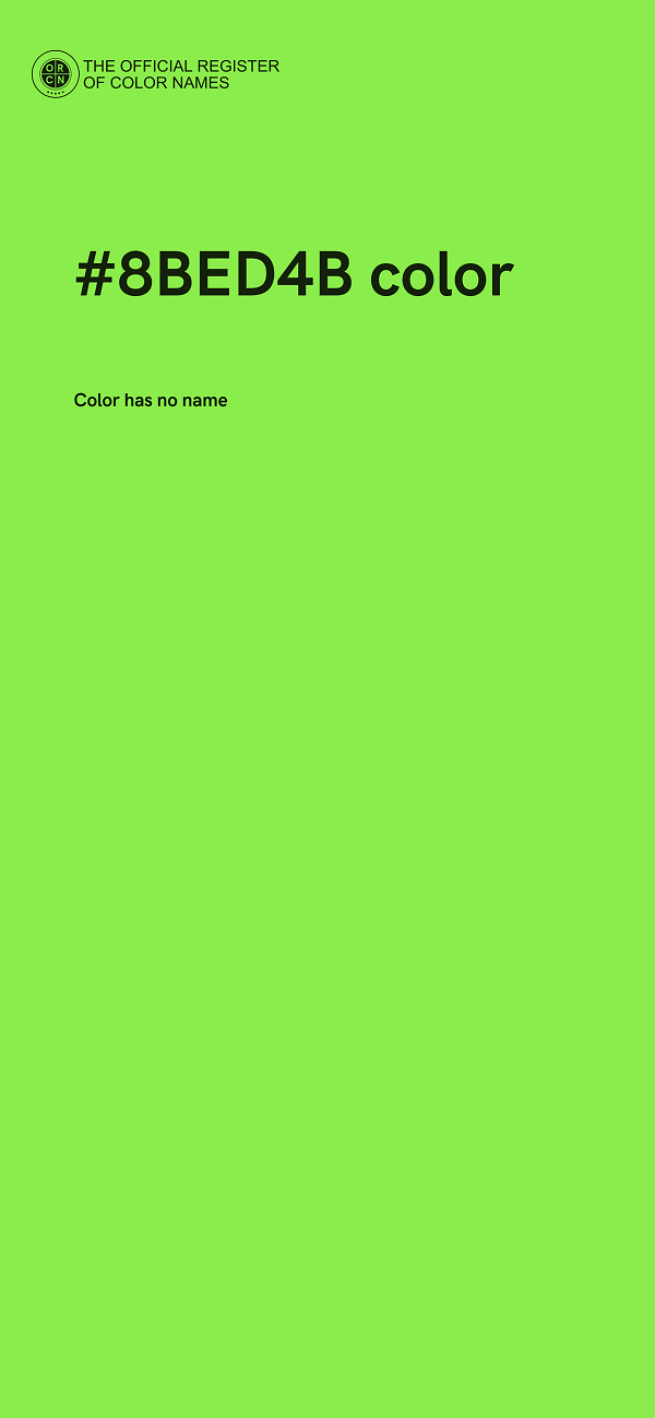 #8BED4B color image