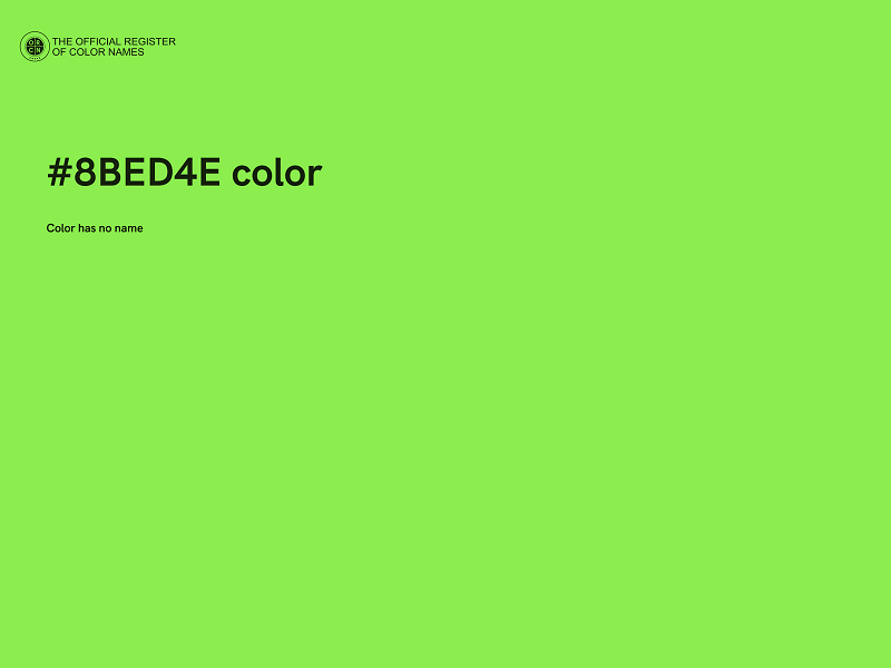 #8BED4E color image