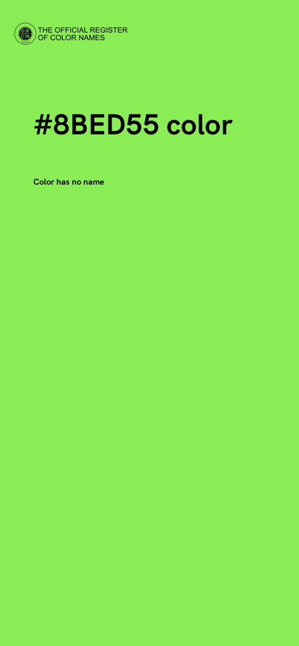 #8BED55 color image