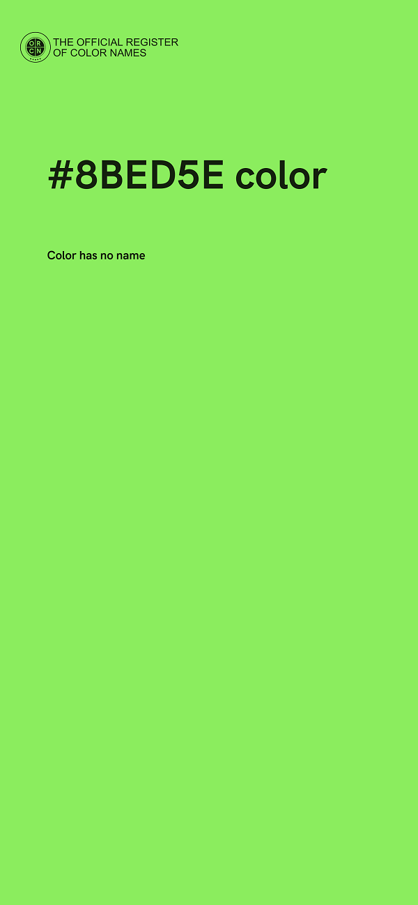 #8BED5E color image