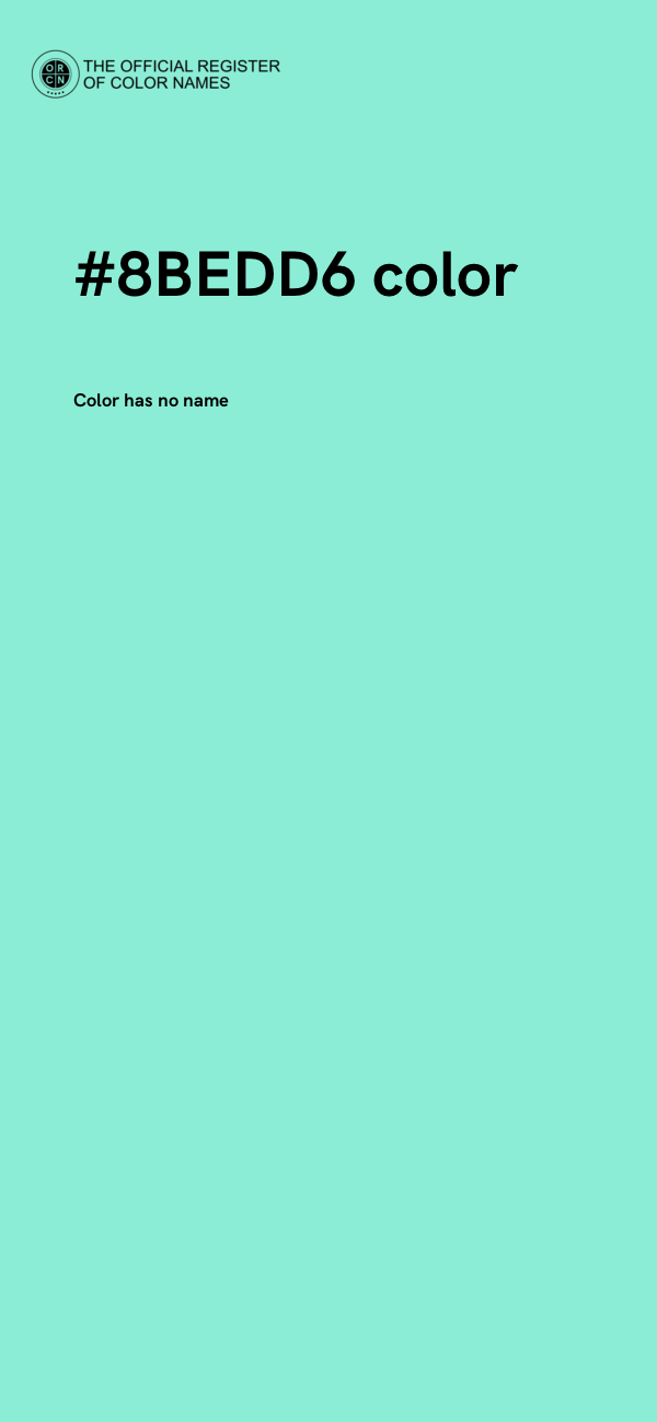 #8BEDD6 color image