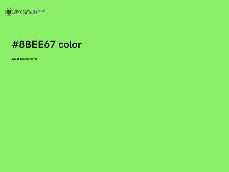 #8BEE67 color image