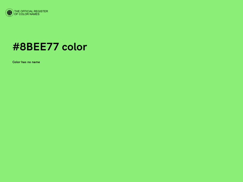 #8BEE77 color image