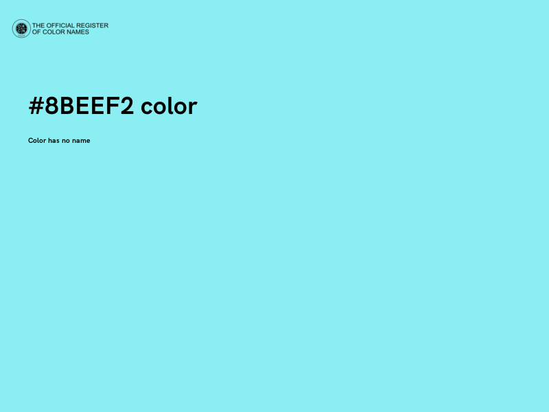 #8BEEF2 color image