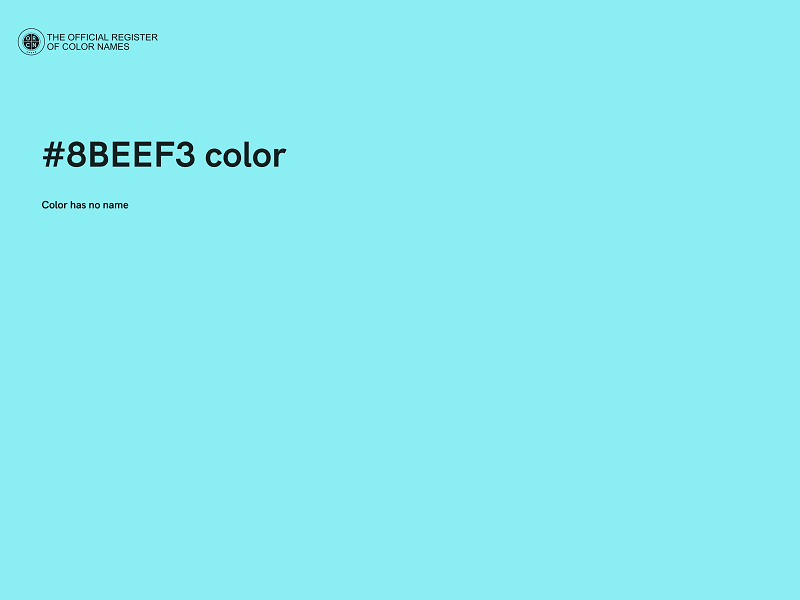 #8BEEF3 color image