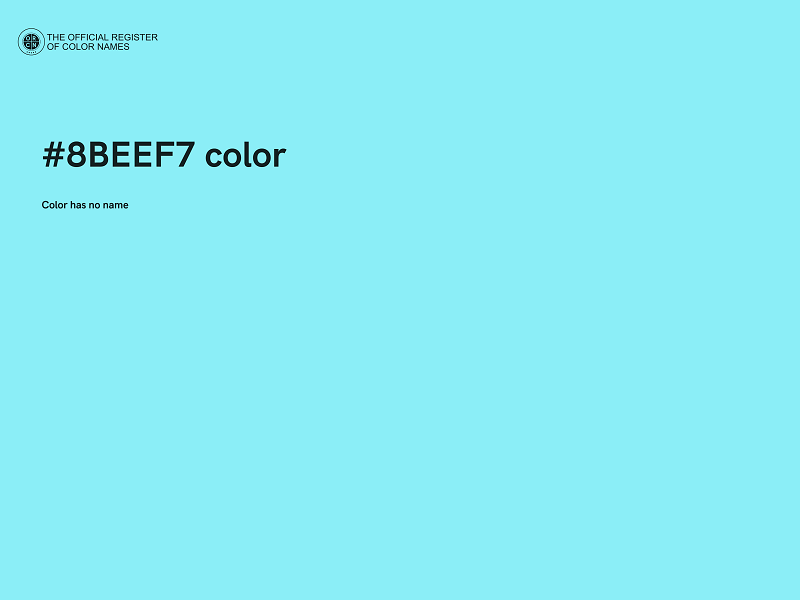 #8BEEF7 color image
