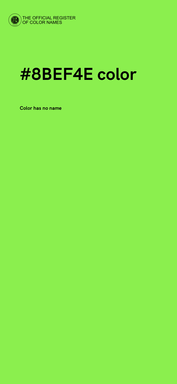 #8BEF4E color image