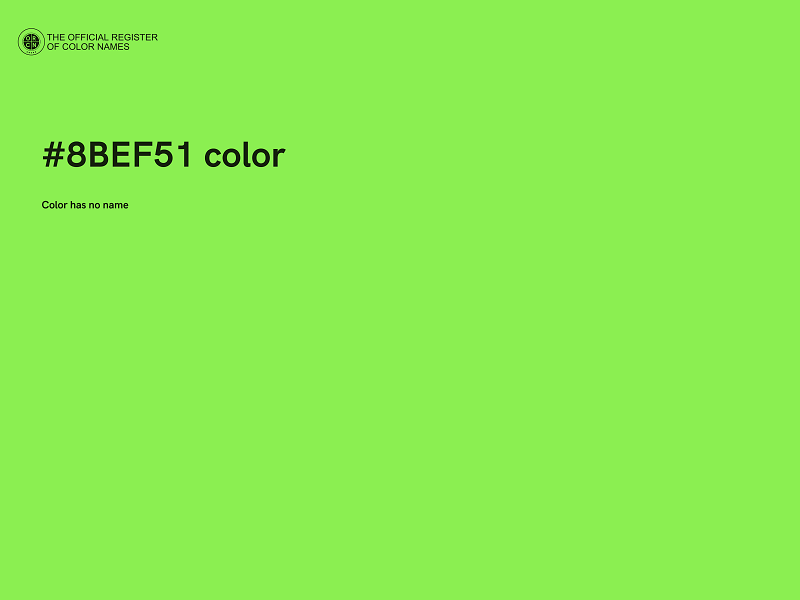 #8BEF51 color image