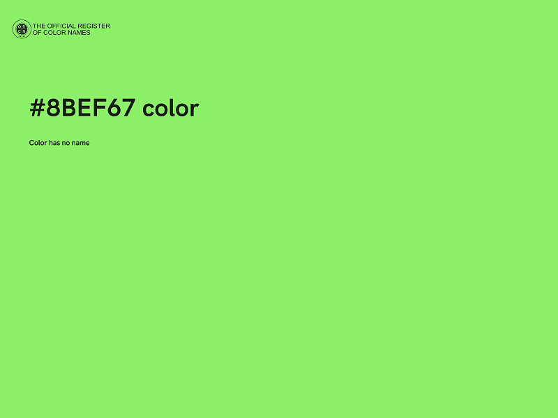 #8BEF67 color image