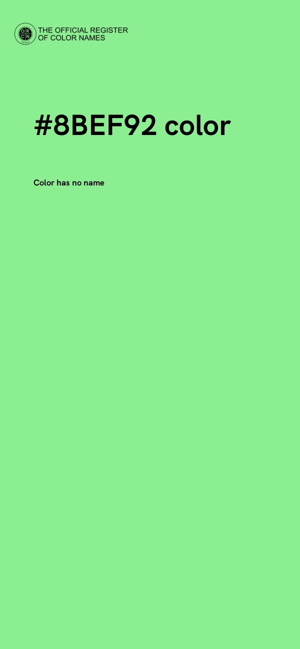 #8BEF92 color image