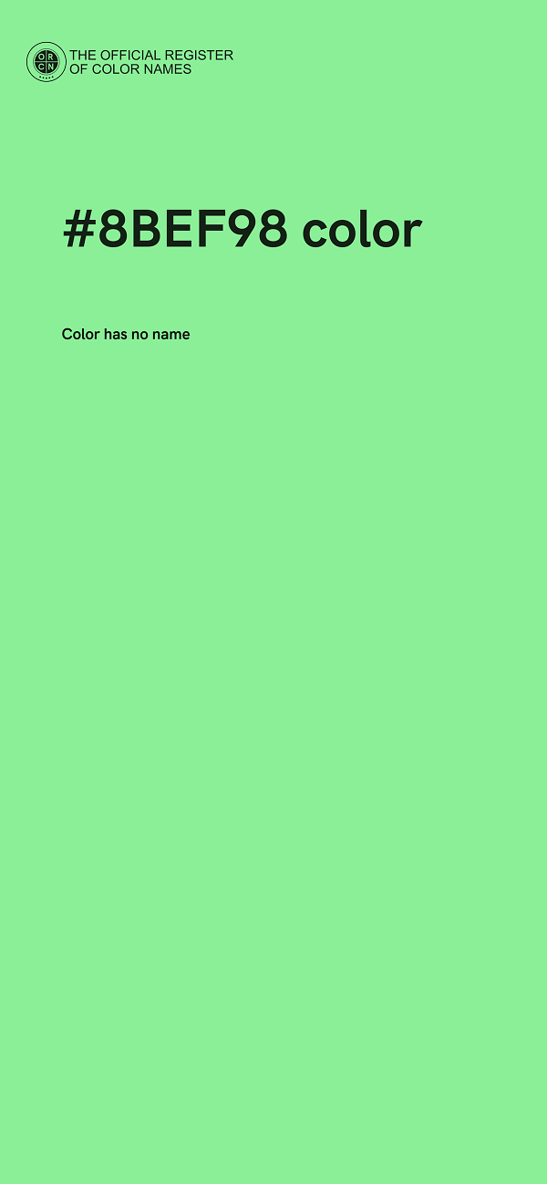 #8BEF98 color image