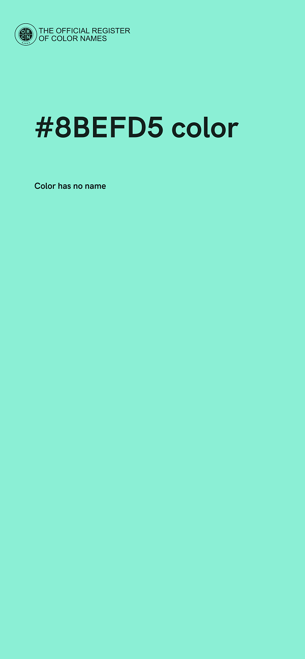 #8BEFD5 color image