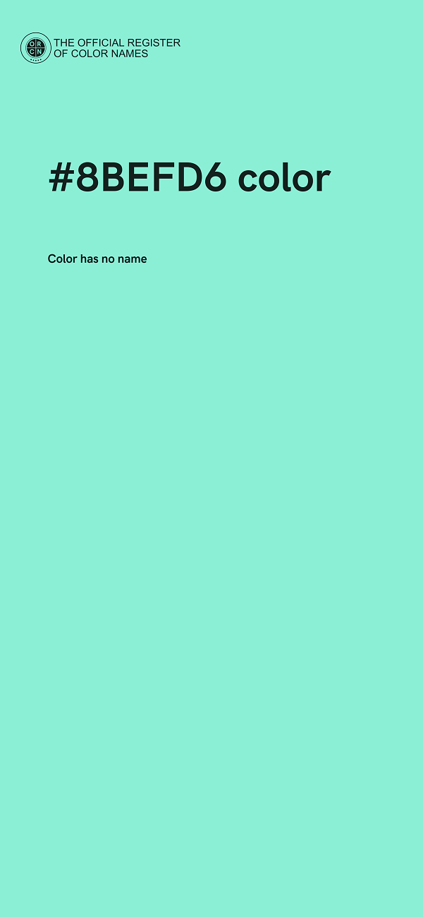 #8BEFD6 color image
