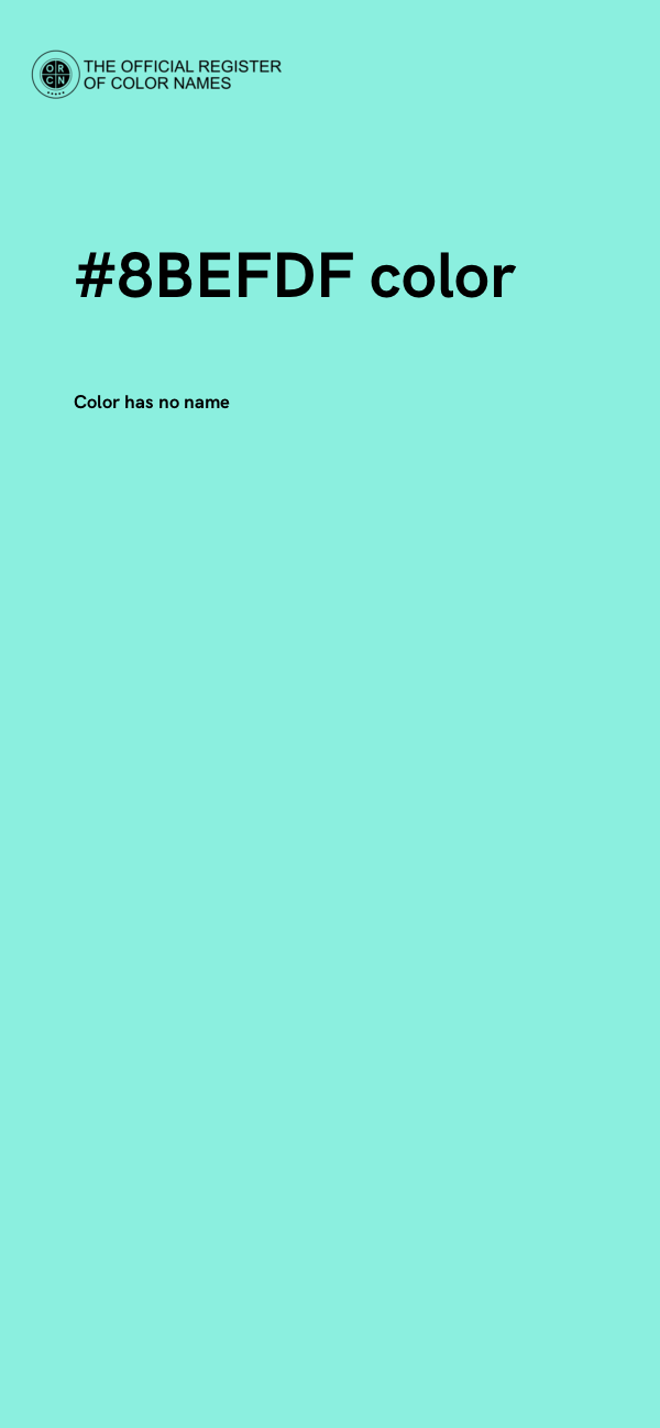 #8BEFDF color image