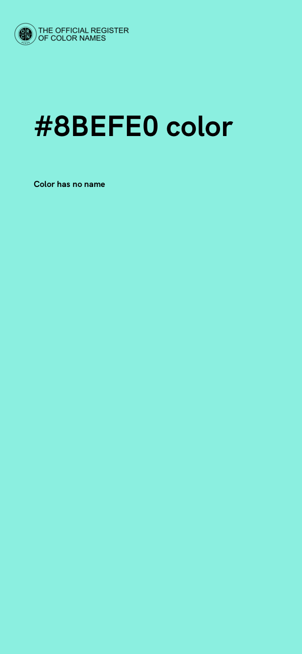 #8BEFE0 color image