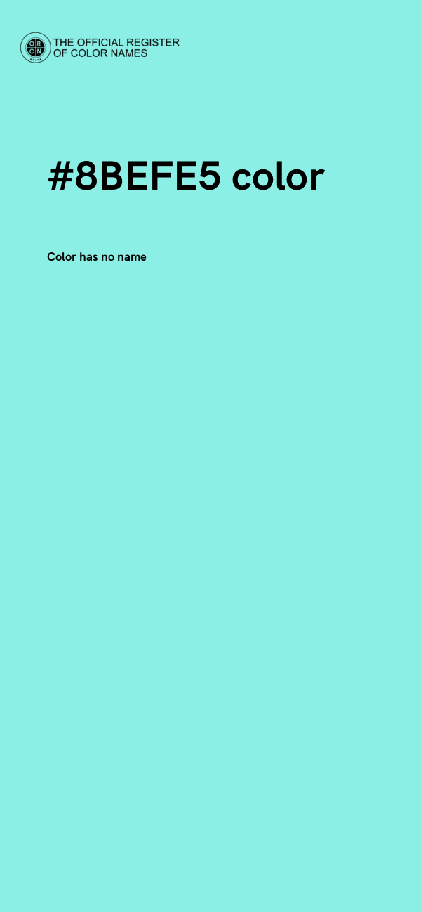 #8BEFE5 color image