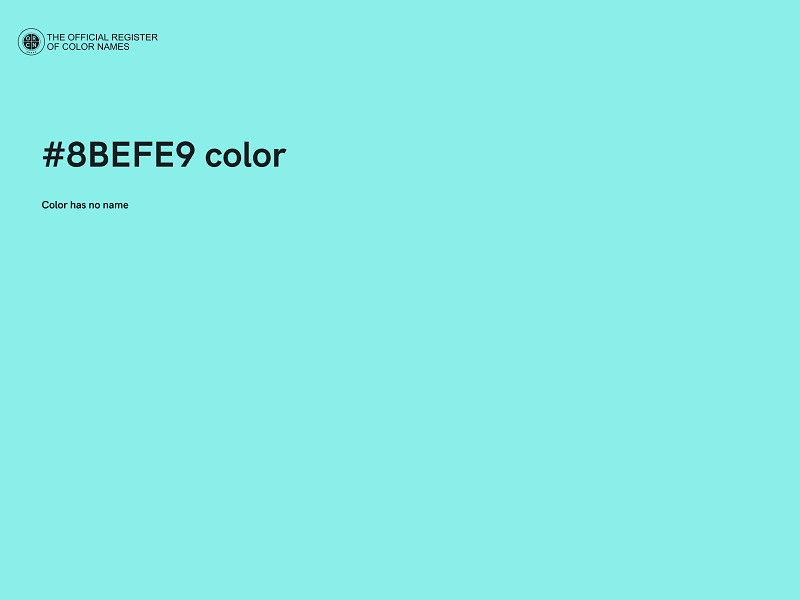 #8BEFE9 color image