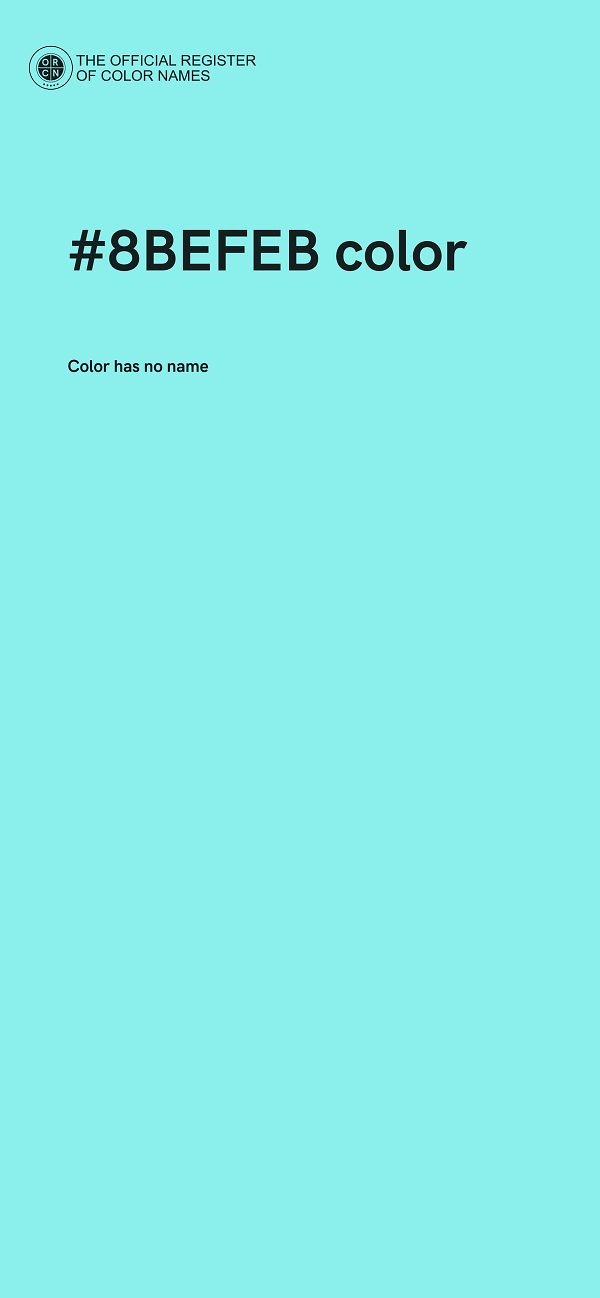 #8BEFEB color image