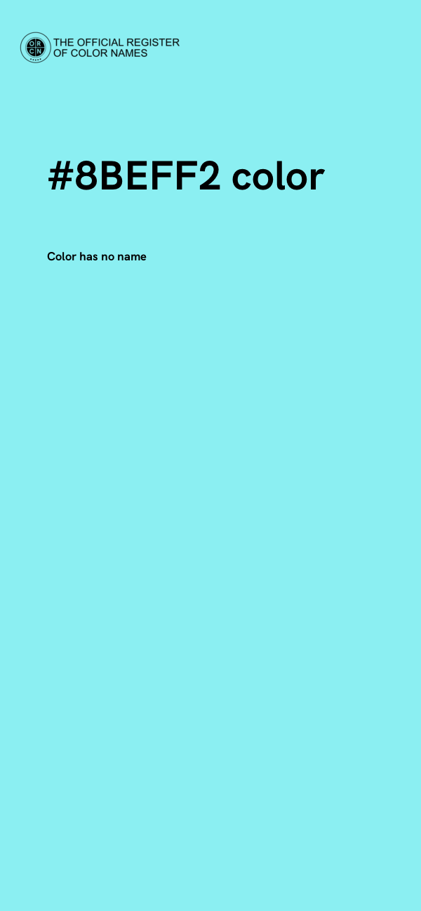 #8BEFF2 color image