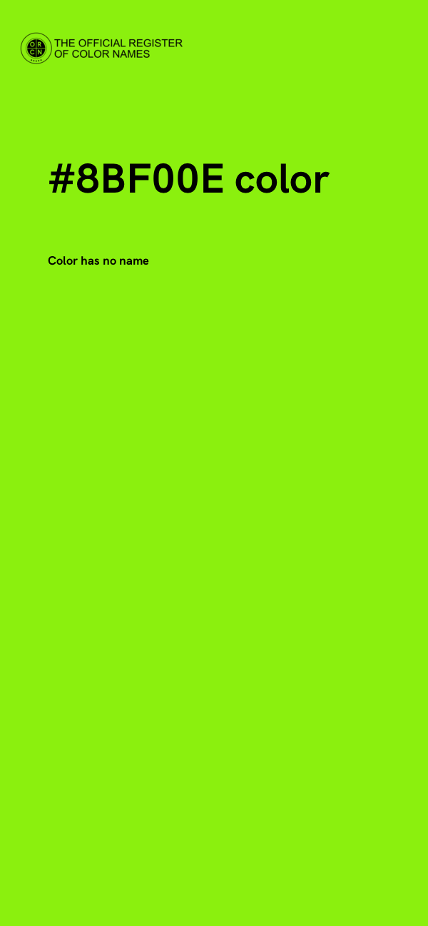 #8BF00E color image