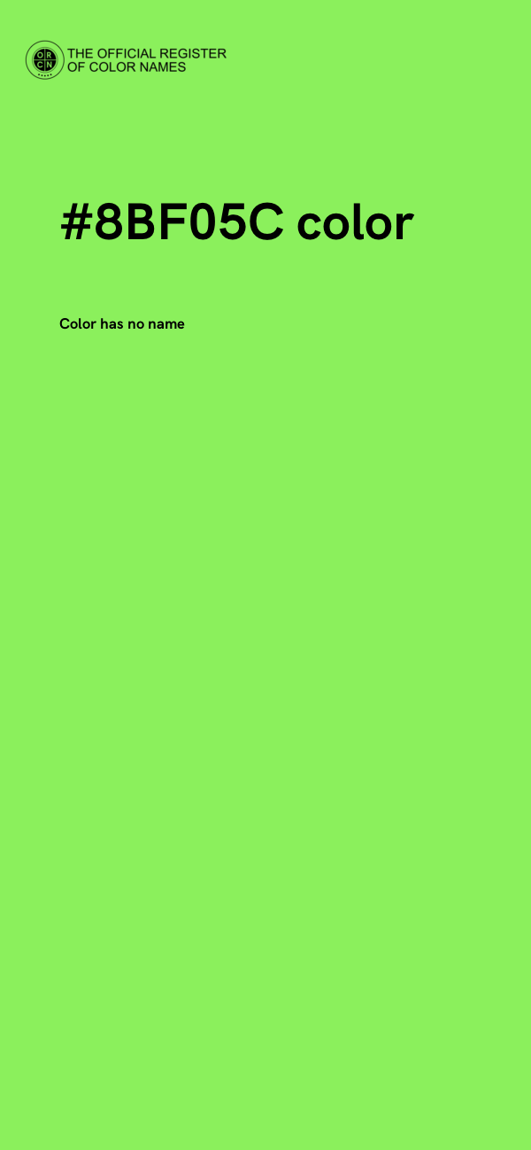 #8BF05C color image