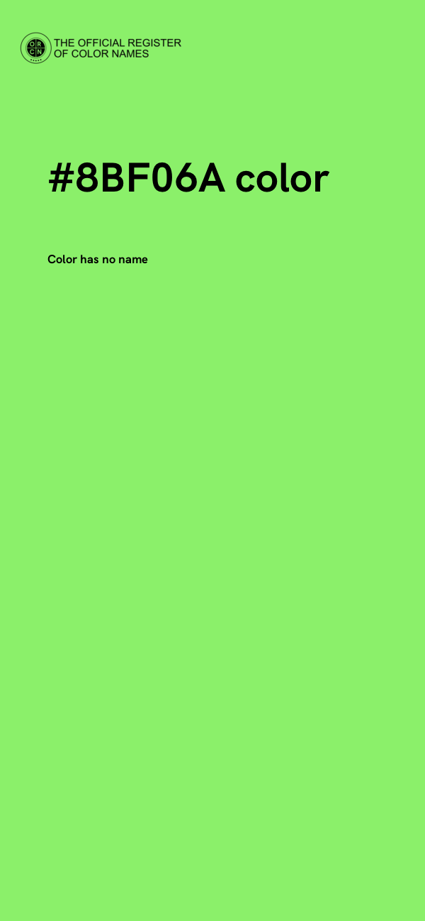 #8BF06A color image