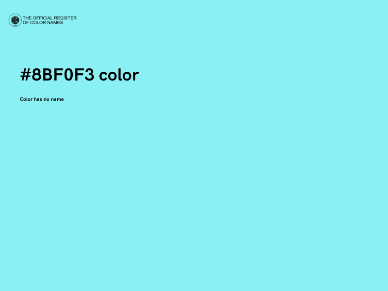 #8BF0F3 color image
