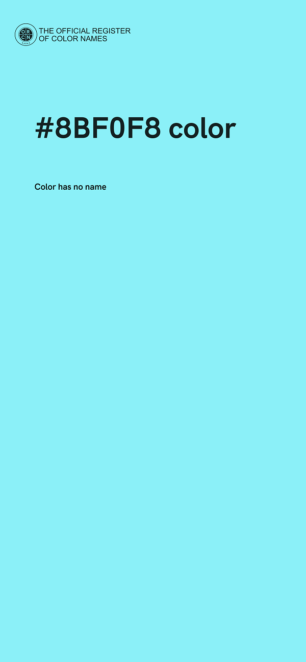 #8BF0F8 color image