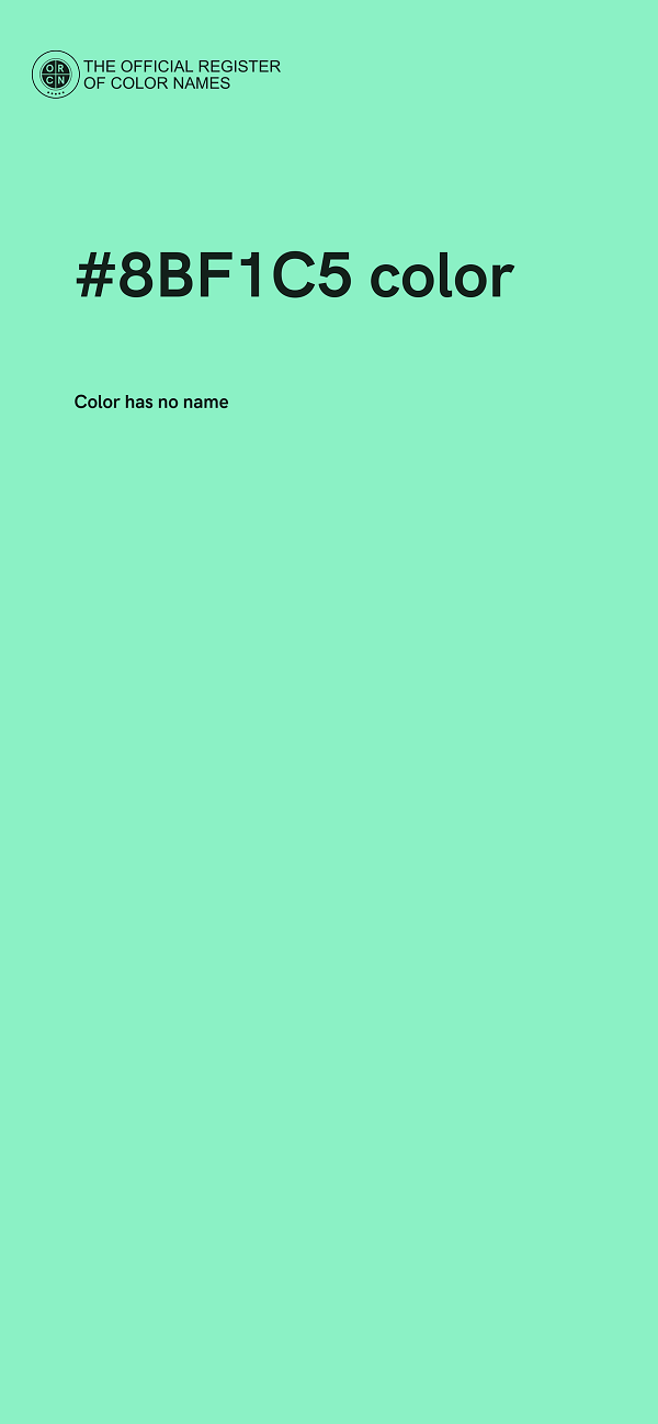 #8BF1C5 color image