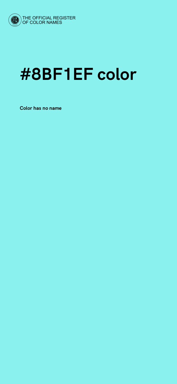 #8BF1EF color image