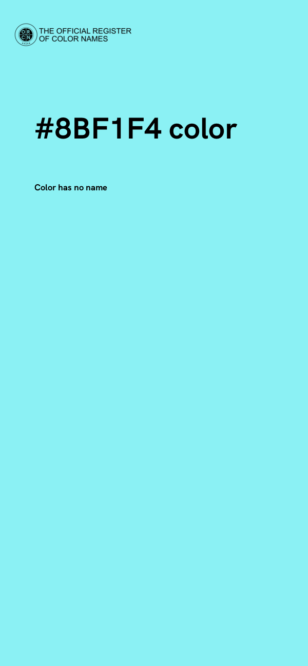 #8BF1F4 color image