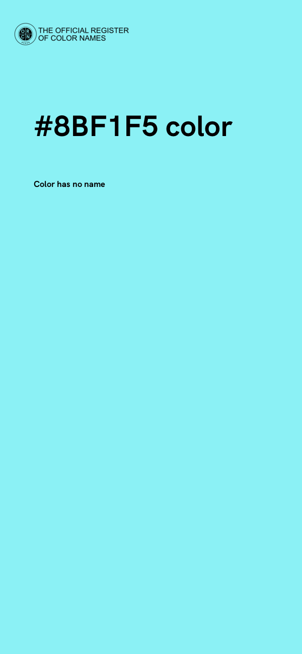 #8BF1F5 color image