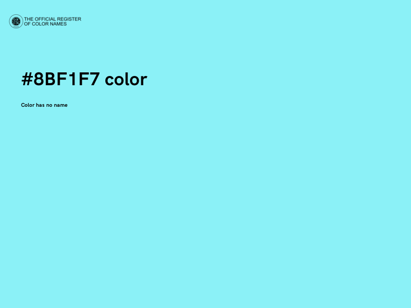 #8BF1F7 color image