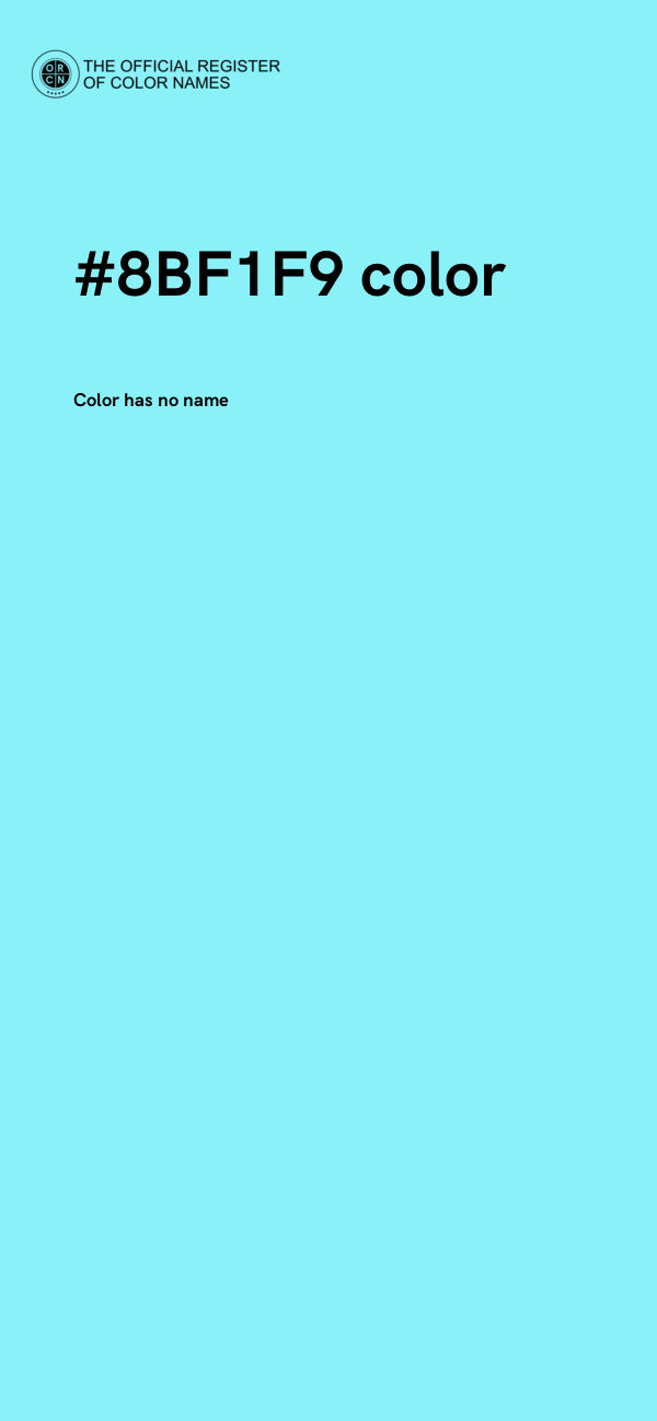 #8BF1F9 color image