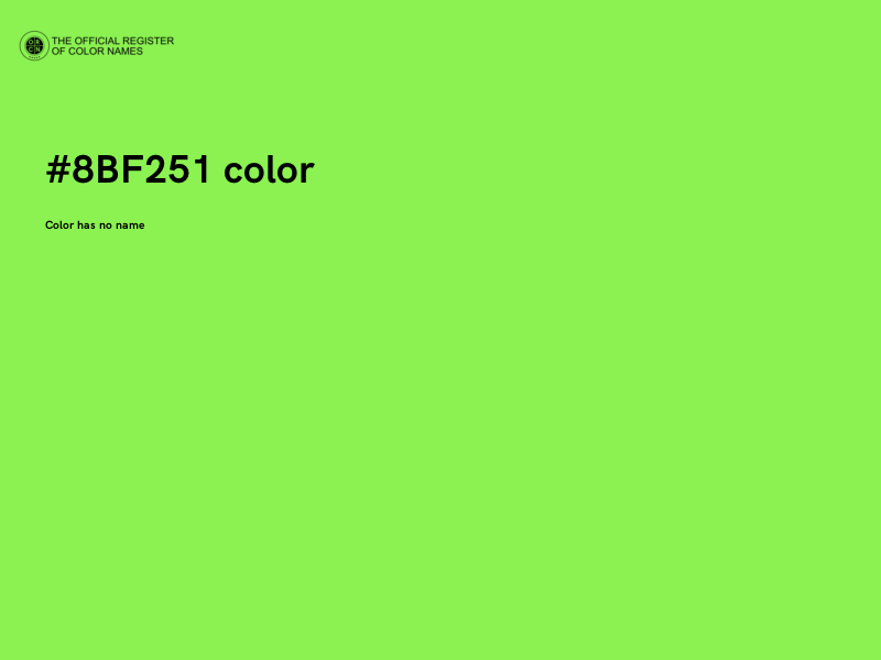 #8BF251 color image