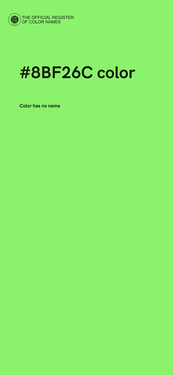 #8BF26C color image