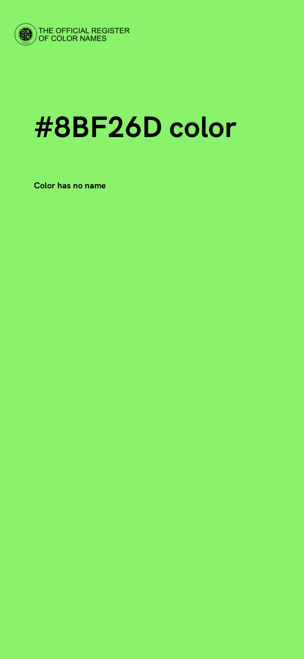 #8BF26D color image
