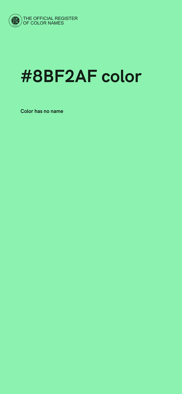 #8BF2AF color image