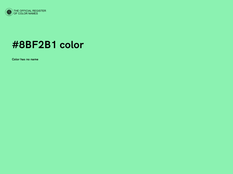 #8BF2B1 color image