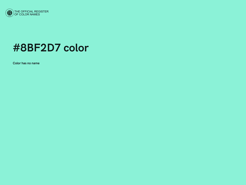 #8BF2D7 color image