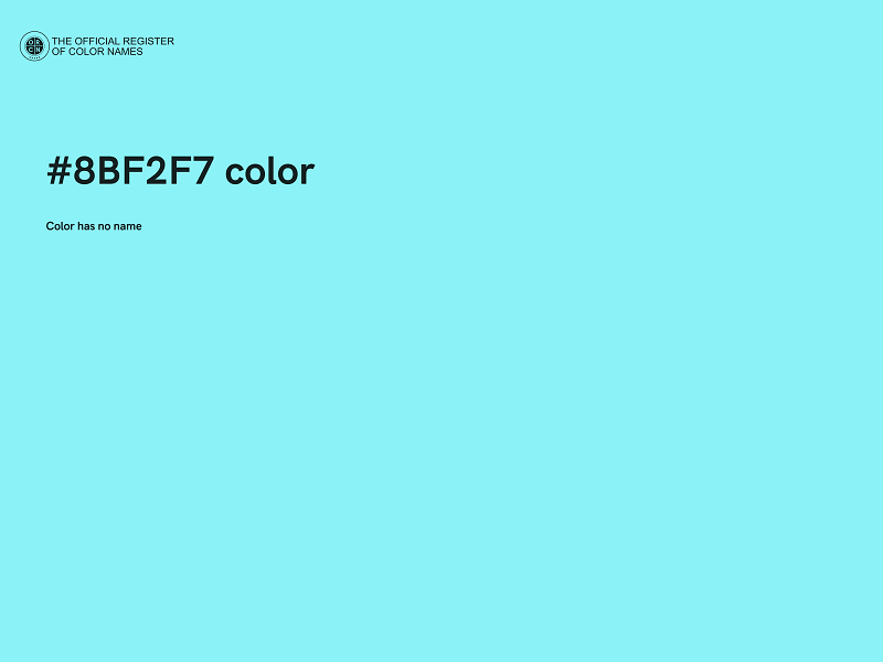 #8BF2F7 color image