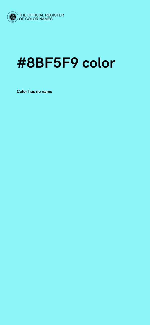 #8BF5F9 color image
